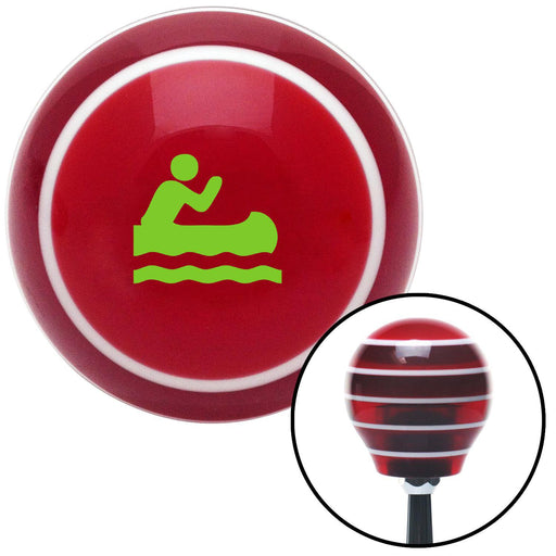 Green Marine in Canoe Red Stripe Shift Knob with M16 x 15 Insert