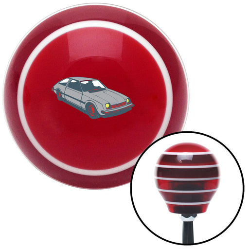 Hatchback Grey Red Stripe Shift Knob with M16 x 15 Insert