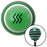 Black Automotive Air Green Stripe Shift Knob with M16 x 15 Insert