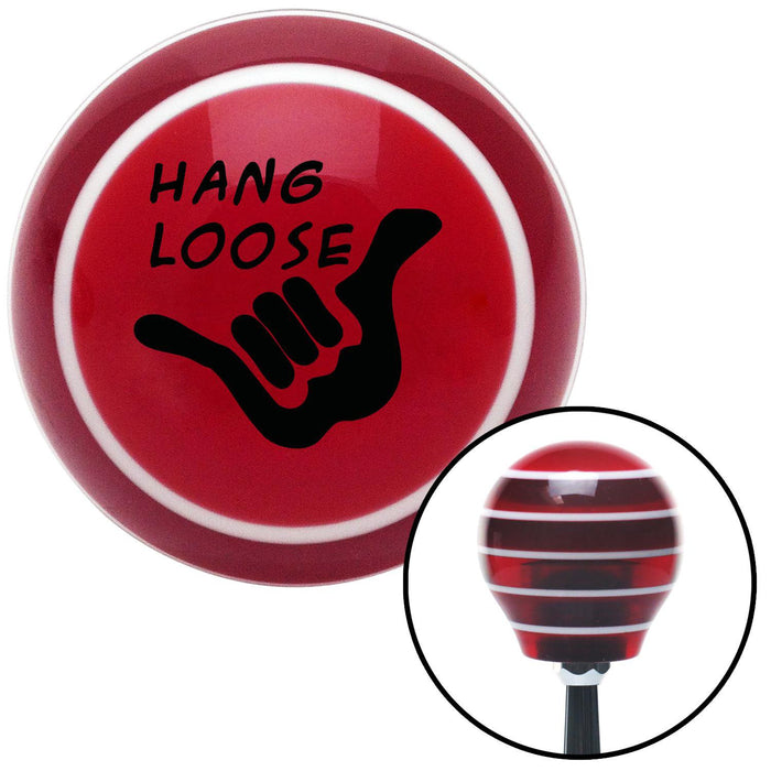 Black Hang Loose Red Stripe Shift Knob with M16 x 15 Insert