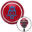 Blue Devil Holding a Pitch Fork Red Stripe Shift Knob with M16 x 15 Insert