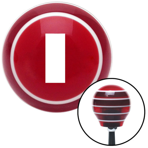 White First Lieutenant  Second Lieutenant Red Stripe Shift Knob with M16 x 15 Insert