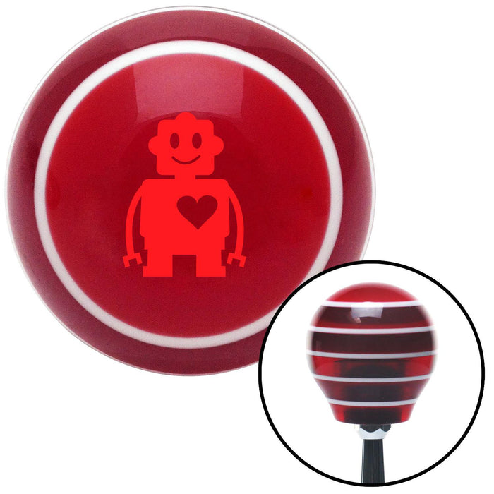 Red Robot Love Red Stripe Shift Knob with M16 x 15 Insert