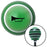 Black Automotive Horn Green Stripe Shift Knob with M16 x 15 Insert