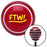 Yellow FTW Red Stripe Shift Knob with M16 x 15 Insert