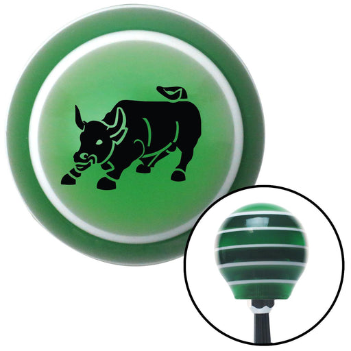 Black Bull Green Stripe Shift Knob with M16 x 15 Insert