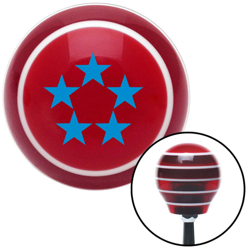 Blue Officer 11  General of Air Force Red Stripe Shift Knob with M16 x 15 Insert