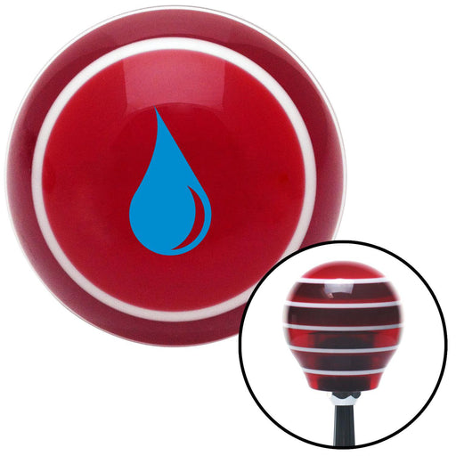 Blue Drip Red Stripe Shift Knob with M16 x 15 Insert