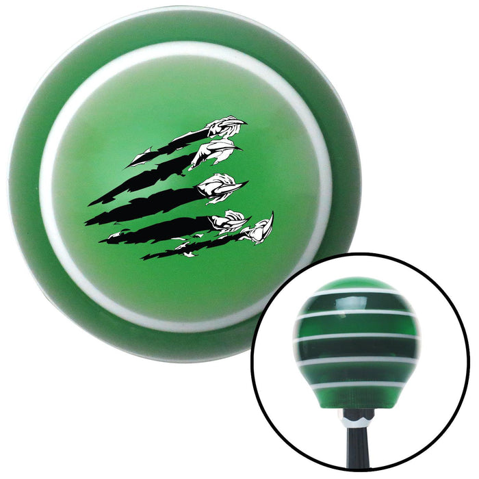 Claws Green Stripe Shift Knob with M16 x 15 Insert