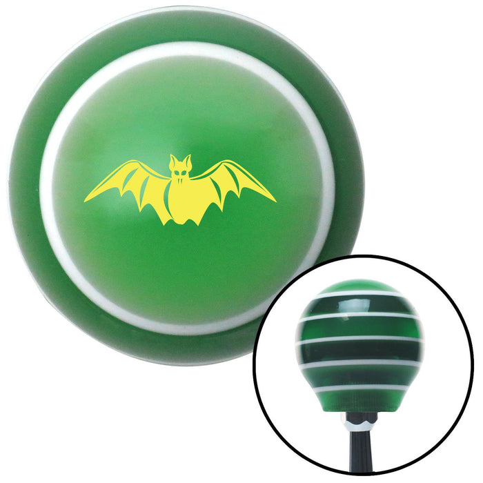 Yellow Bat Green Stripe Shift Knob with M16 x 15 Insert