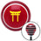 Yellow Torii Red Stripe Shift Knob with M16 x 15 Insert