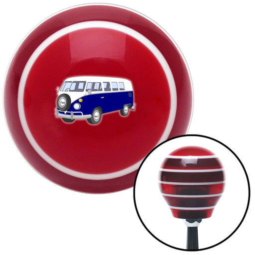 Blue Camper Red Stripe Shift Knob with M16 x 15 Insert