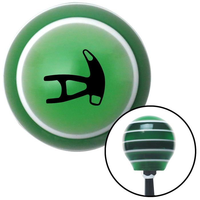 Black Paddle Shift Green Stripe Shift Knob with M16 x 15 Insert