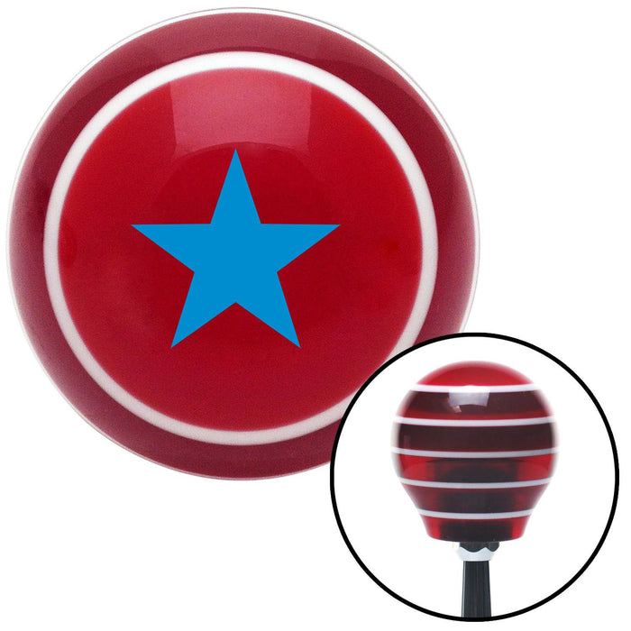 Blue Rear Admiral Lower Half Red Stripe Shift Knob with M16 x 15 Insert