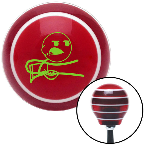 Green Cereal Guy Red Stripe Shift Knob with M16 x 15 Insert