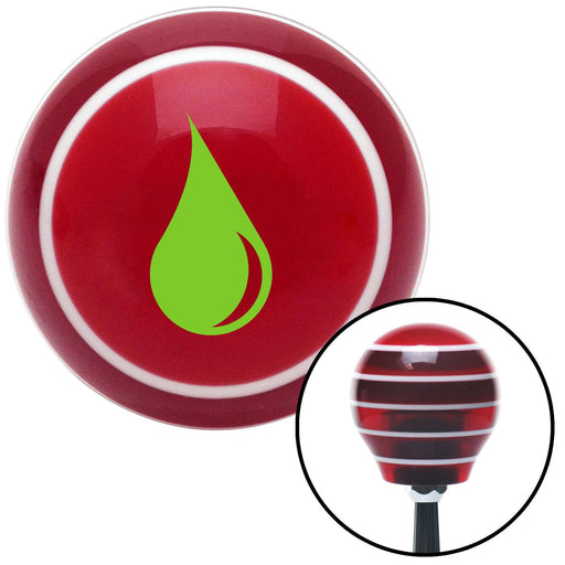 Green Marine Drip Red Stripe Shift Knob with M16 x 15 Insert