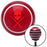 Red Skull  Swords Red Stripe Shift Knob with M16 x 15 Insert