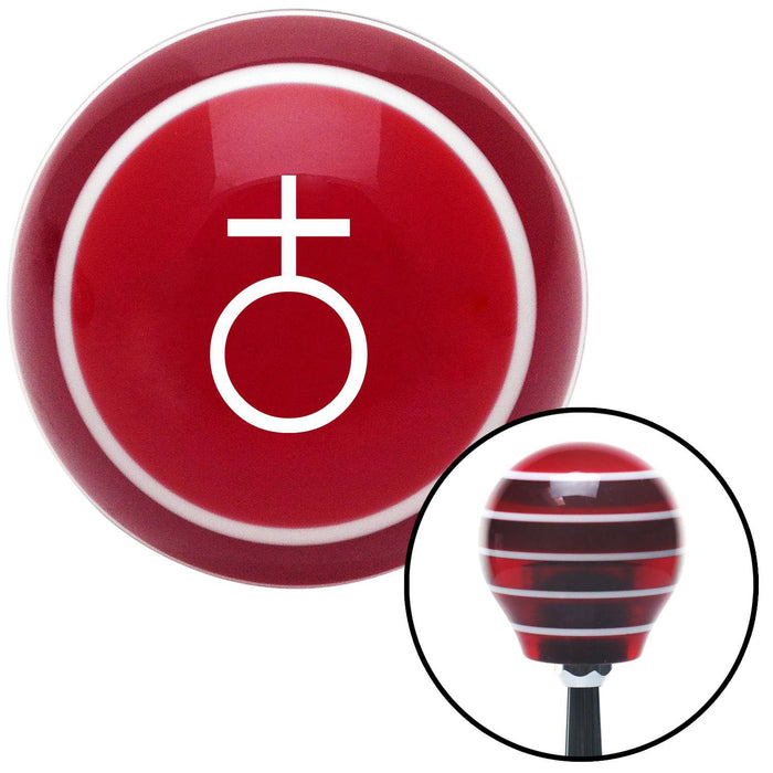 White Earth Red Stripe Shift Knob with M16 x 15 Insert