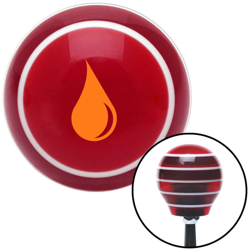 Orange Drip Red Stripe Shift Knob with M16 x 15 Insert