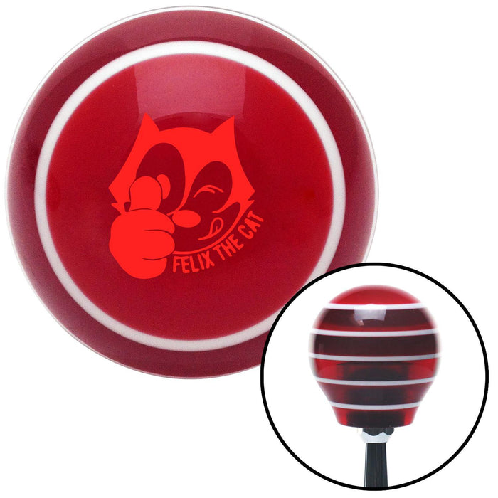 Red Felix The Cat Thumbs Up Red Stripe Shift Knob with M16 x 15 Insert