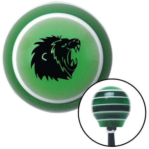 Black Lion Green Stripe Shift Knob with M16 x 15 Insert