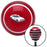 Hatchback White Red Stripe Shift Knob with M16 x 15 Insert