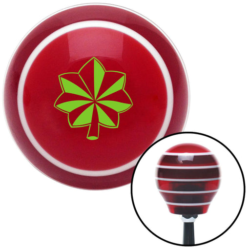 Green Major and Lieutenant Colonel Red Stripe Shift Knob with M16 x 15 Insert