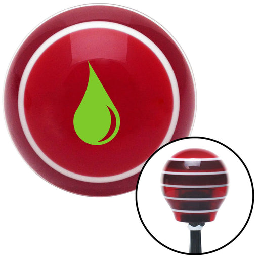 Green Drip Red Stripe Shift Knob with M16 x 15 Insert