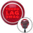 Red Turbo Lag Swag Red Stripe Shift Knob with M16 x 15 Insert