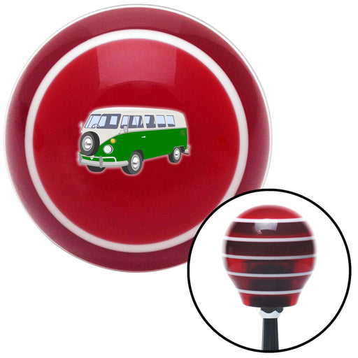 Green Camper Red Stripe Shift Knob with M16 x 15 Insert