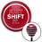 White Just Shift It Red Stripe Shift Knob with M16 x 15 Insert