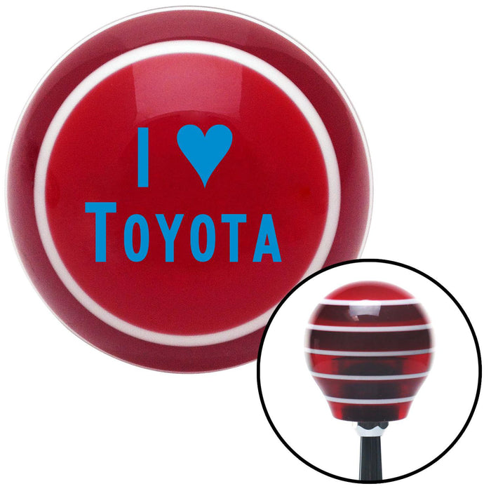 Blue I 3 TOYOTA Red Stripe Shift Knob with M16 x 15 Insert