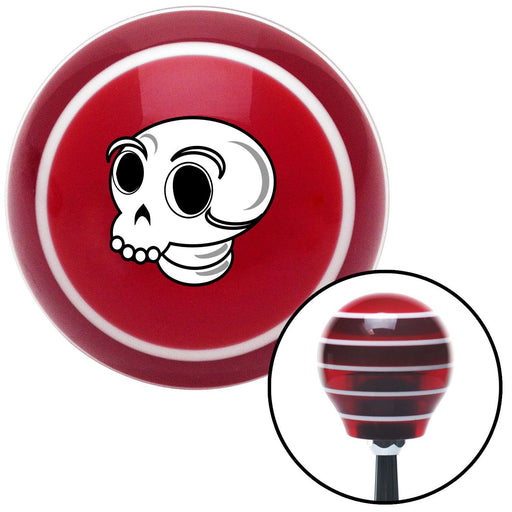 Skull of Death Red Stripe Shift Knob with M16 x 15 Insert