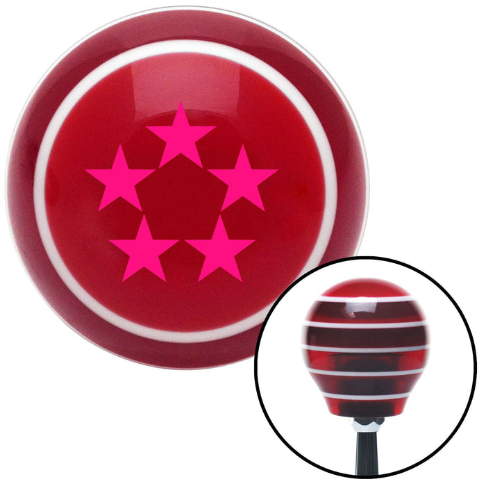 Pink General of the Army Red Stripe Shift Knob with M16 x 15 Insert