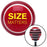 Yellow Size Matters Red Stripe Shift Knob with M16 x 15 Insert