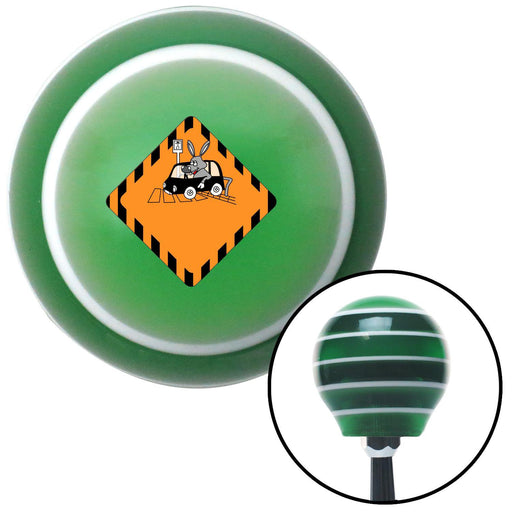 Donkey Driver Green Stripe Shift Knob with M16 x 15 Insert