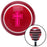 Pink Christian Cross Red Stripe Shift Knob with M16 x 15 Insert