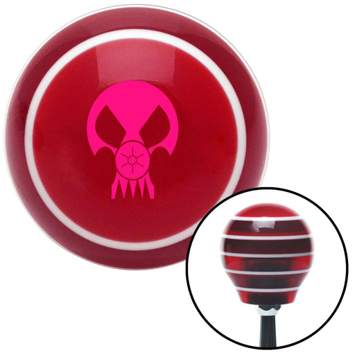 Pink Skull Gas Mask Red Stripe Shift Knob with M16 x 15 Insert