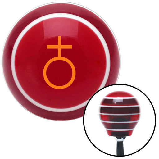 Orange Earth Red Stripe Shift Knob with M16 x 15 Insert