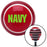 Green NAVY Logo Red Stripe Shift Knob with M16 x 15 Insert