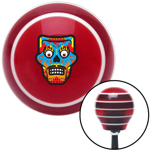 Mask Red Red Stripe Shift Knob with M16 x 15 Insert