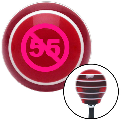 Pink Cant Drive 55 Red Stripe Shift Knob with M16 x 15 Insert