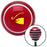 Yellow Fish  Hook Red Stripe Shift Knob with M16 x 15 Insert