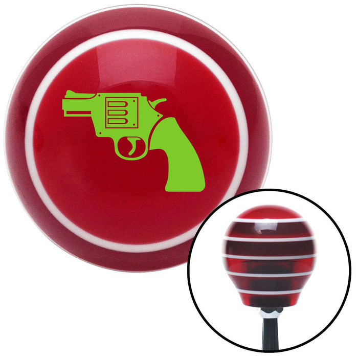 Green Hand Gun Red Stripe Shift Knob with M16 x 15 Insert