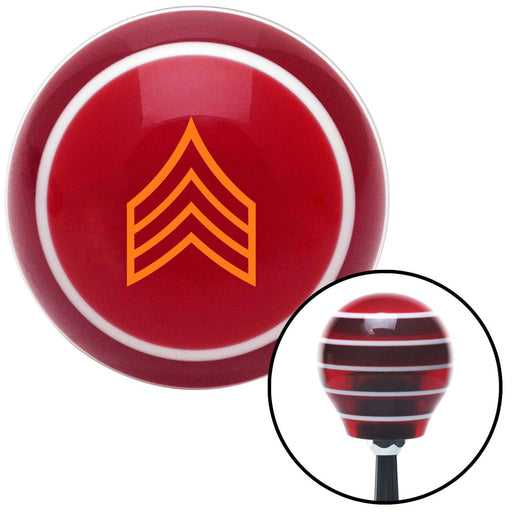 Orange Sergeant Red Stripe Shift Knob with M16 x 15 Insert