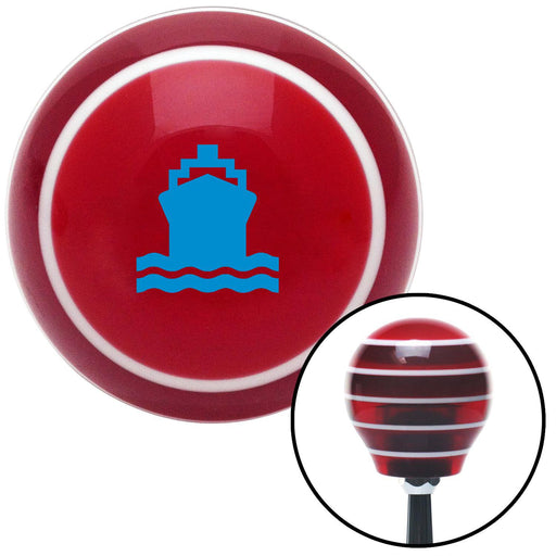 Blue Marine Ship Red Stripe Shift Knob with M16 x 15 Insert