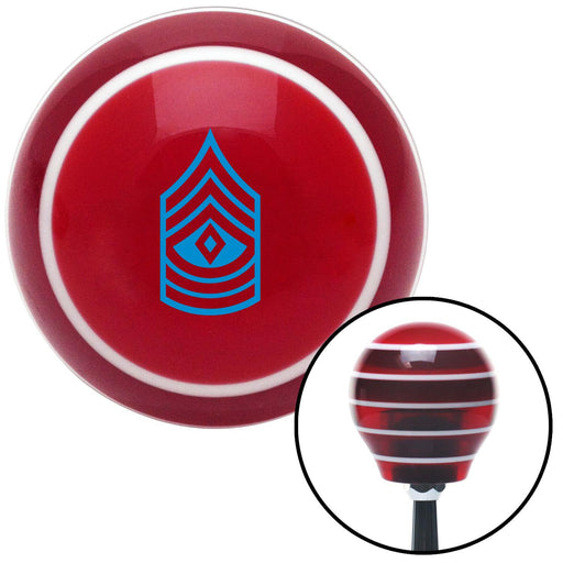 Blue First Sergeant Red Stripe Shift Knob with M16 x 15 Insert