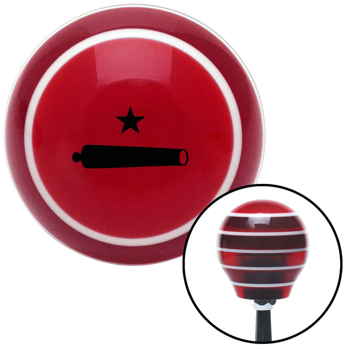 Black Come And Take It Red Stripe Shift Knob with M16 x 15 Insert