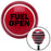 Black FUEL OPEN Red Stripe Shift Knob with M16 x 15 Insert