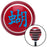 Blue Chinese Symbol 2 Red Stripe Shift Knob with M16 x 15 Insert